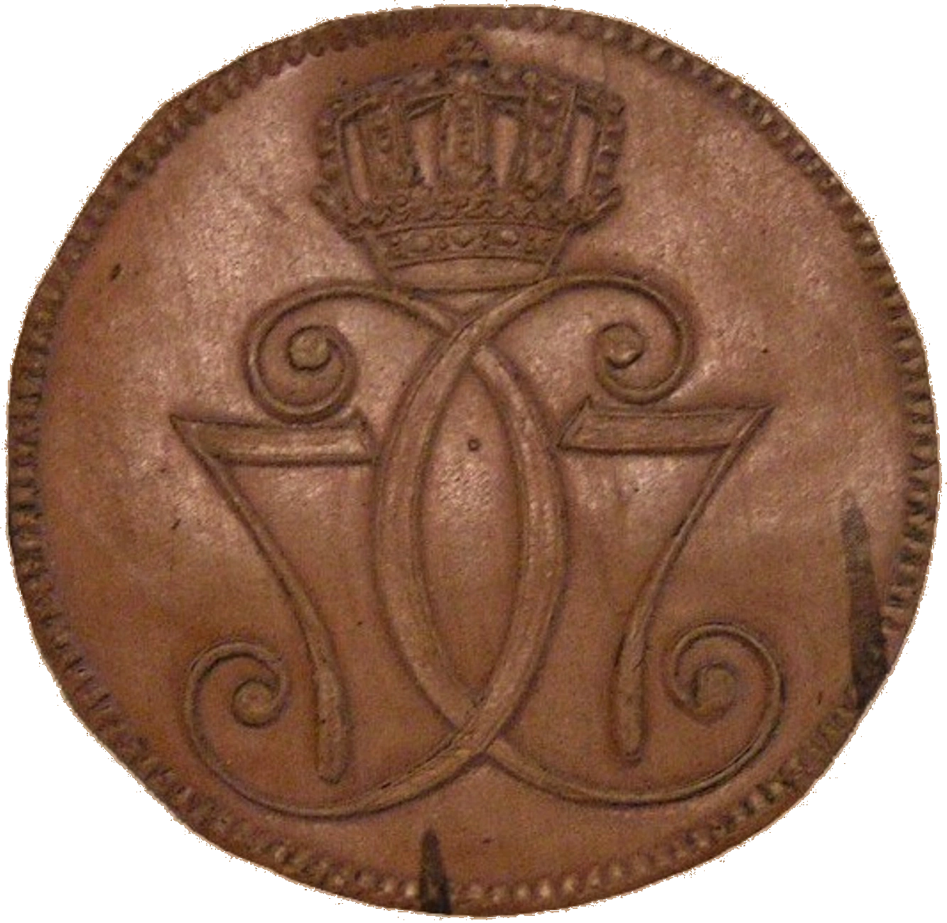 Test die made by Nicolai Wilhelm Wrigth